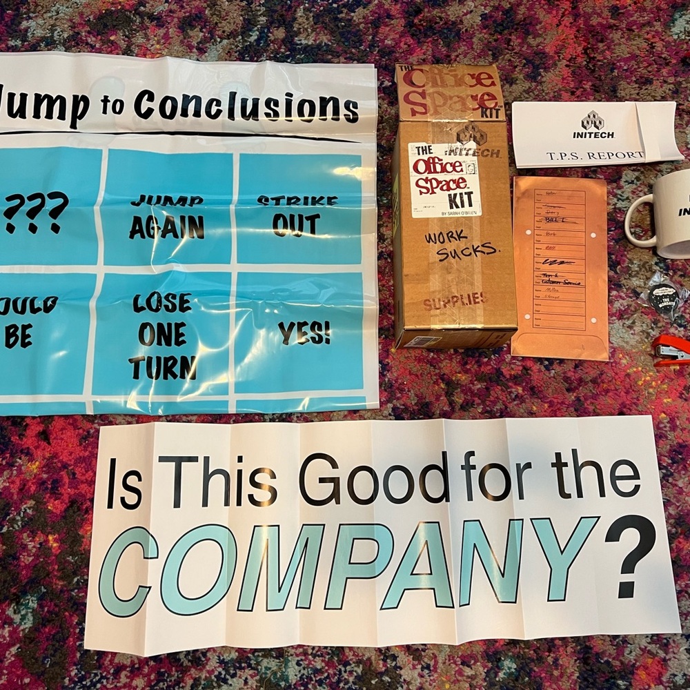 Vintage Office Space Movie Kit with Posters and Mug